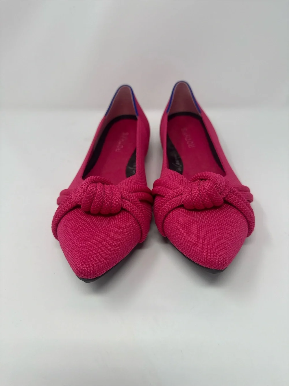 Rothy’s Knot Point II Flats in Hot Pink.  Size 11